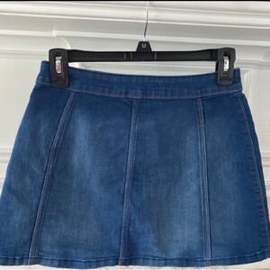 Hollister zip front denim skirt